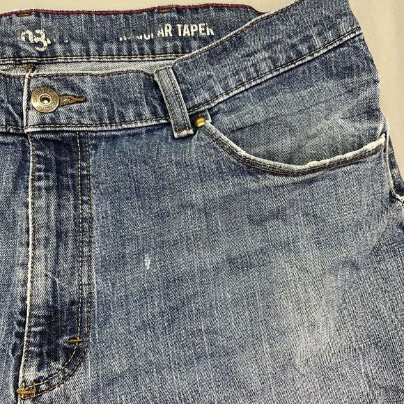 Wrangler Regular Taper Fit Men's Blue Jeans Size 40x30 MTF26CL Denim - Picture 4 of 16